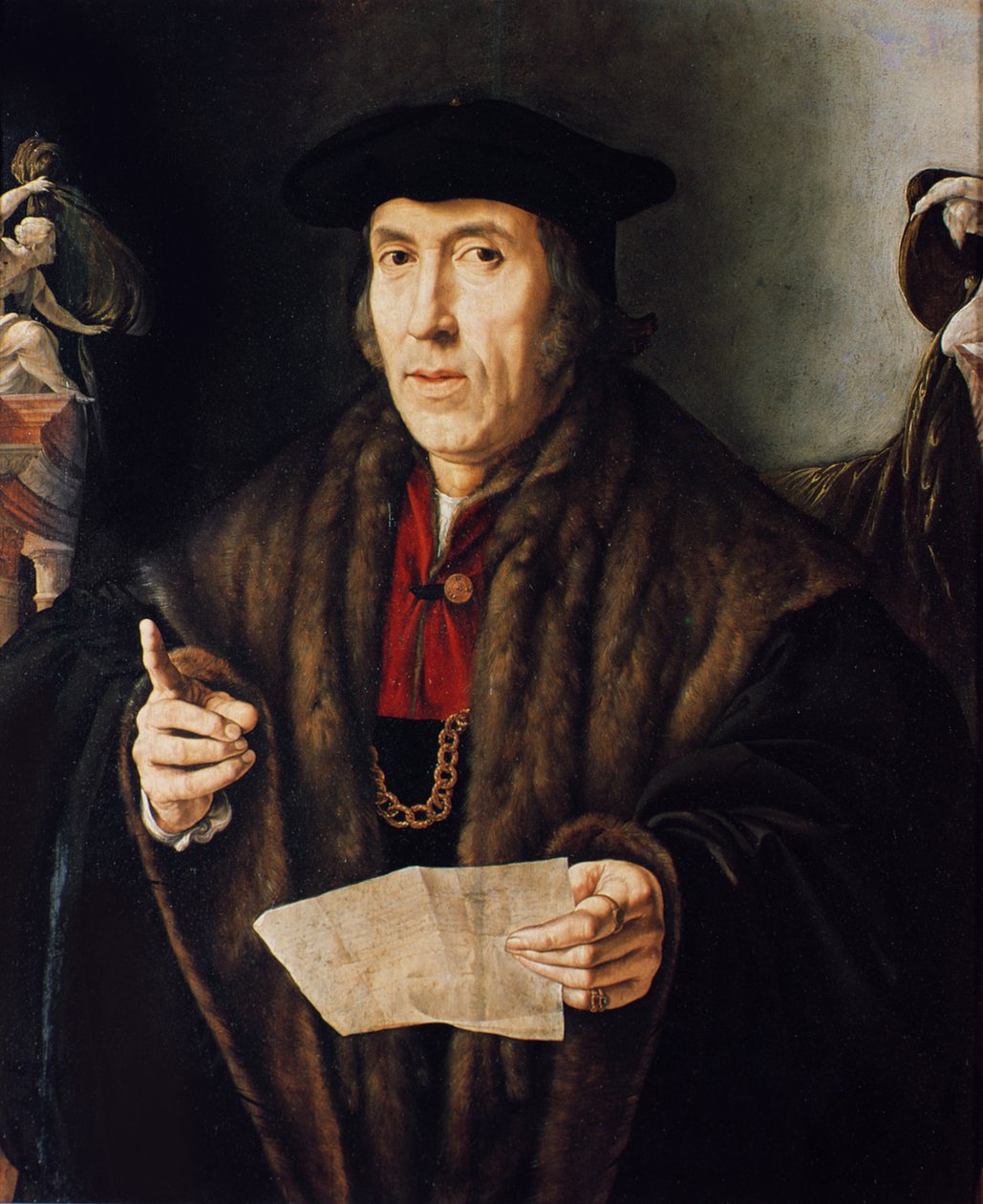 Retrato de um homem, possivelmente juiz John More, pai de Sir Thomas More (1478-1535) de Jan Cornelisz Vermeyen