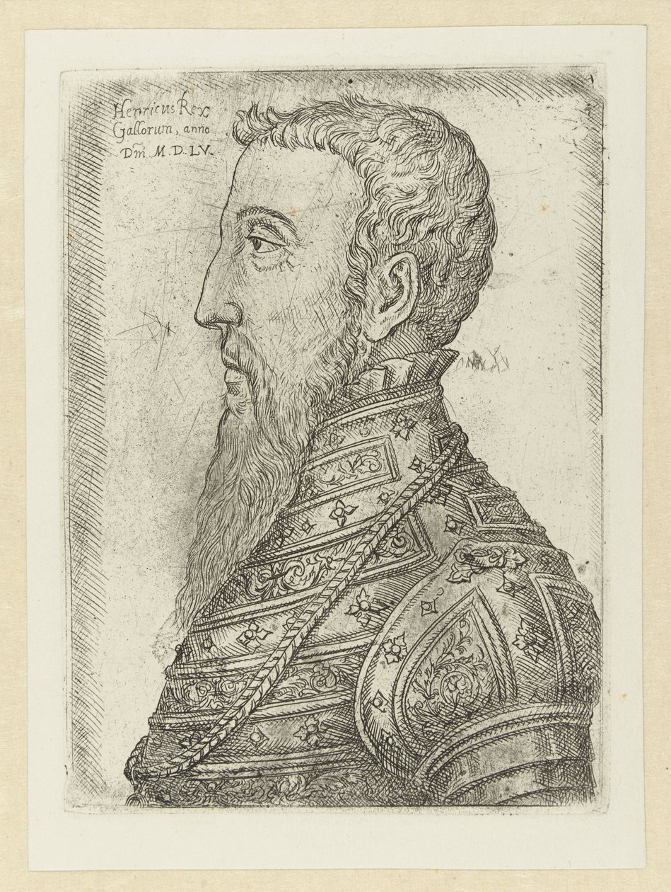 Retrato de Henrique II
Henricus Rex Gallorum (título sobre o objecto) de Jan Cornelisz Vermeyen