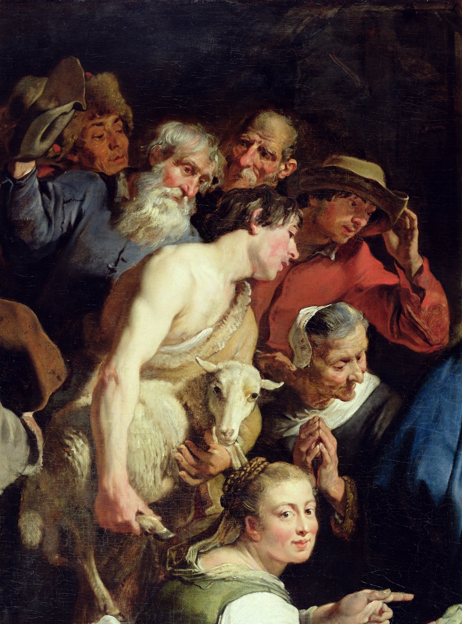 A Adoração dos Pastores, depois de 1628 (detalhe de 247420) de Jan Cossiers
