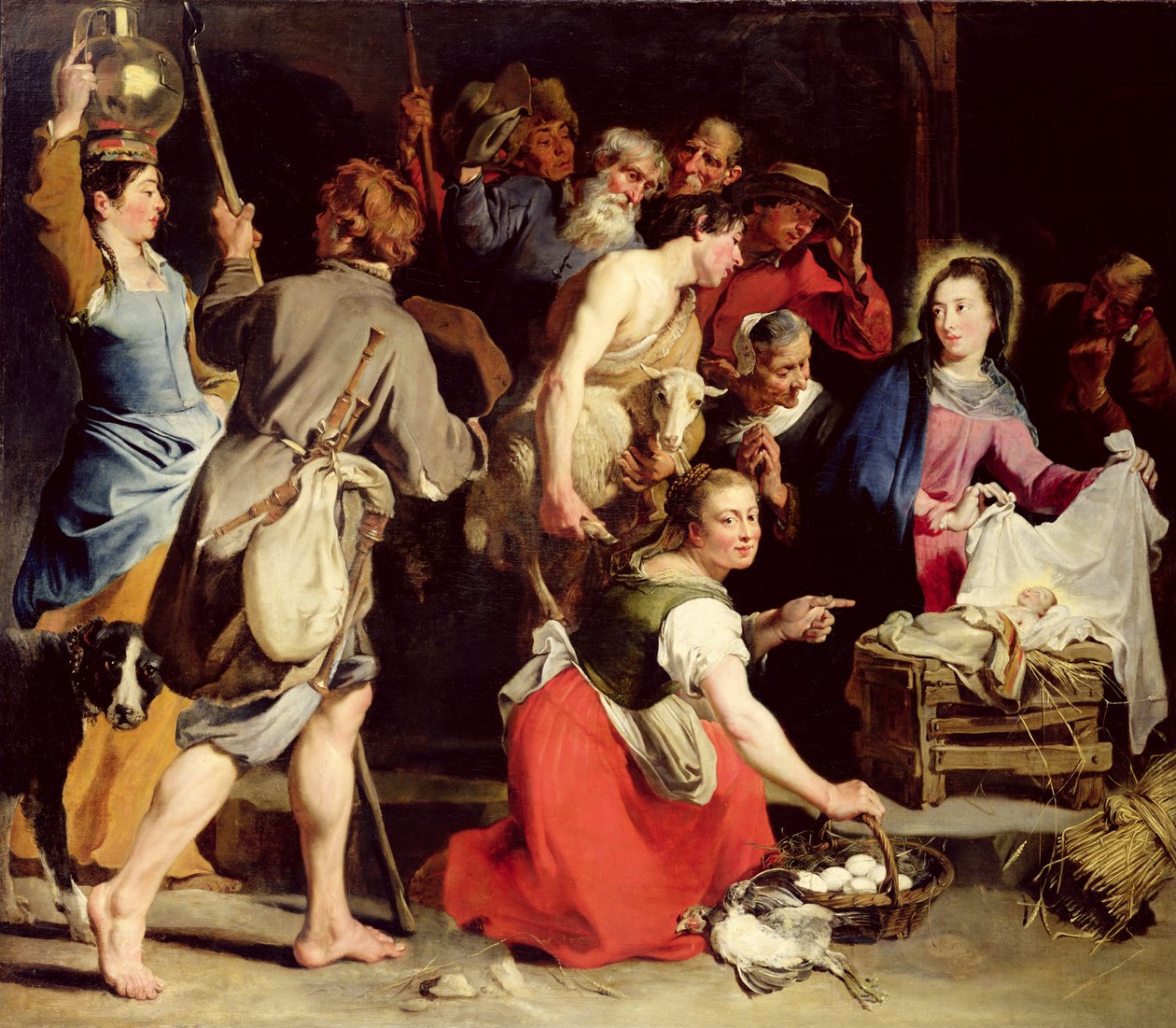 A Adoração dos Pastores, depois de 1628 de Jan Cossiers