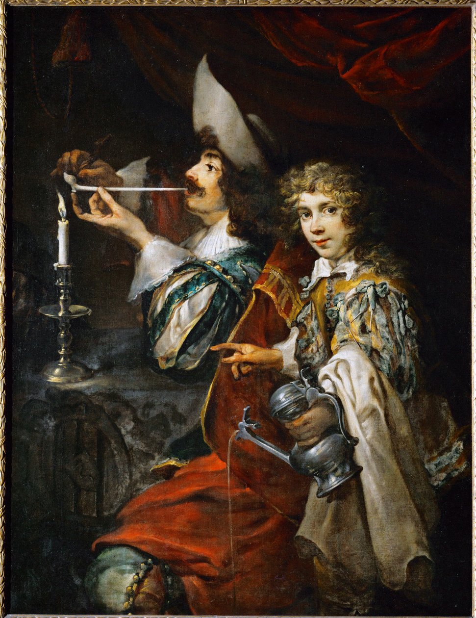 O fumador (óleo sobre tela) de Jan Cossiers