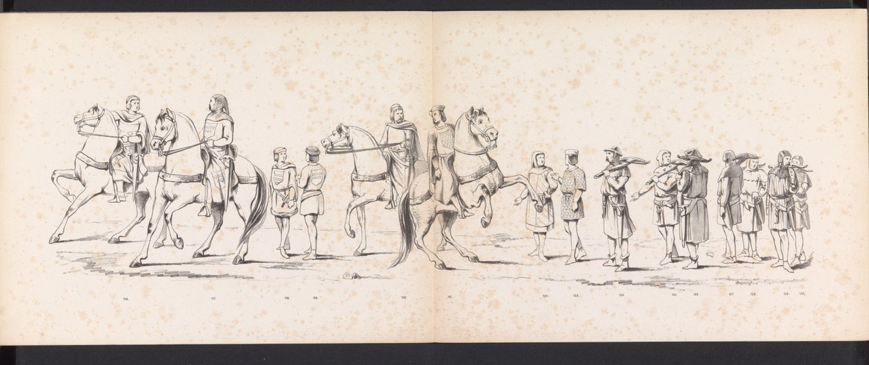 Mascarada dos estudantes de Leiden, 1865 (placa 10)
Desfile com trajes realizados pelos membros do corpo estudantil de Leiden em 6 de Junho de 1865, em celebração do 290º aniversário da Universidade de Leiden, retratando: a entrada dos holandeses b de Jan Daniël Cornelis Carel Willem baron de Constant Rebecque