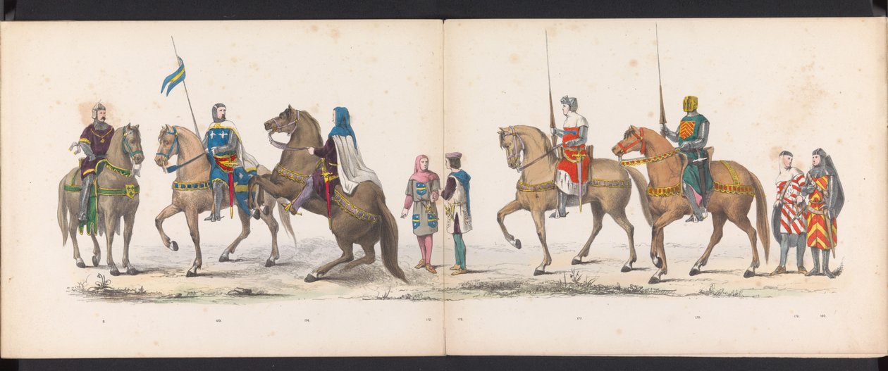 Mascarada dos estudantes de Leiden, 1865 (placa 14)
Desfile com trajes realizados pelos membros do corpo estudantil de Leiden em 6 de Junho de 1865, em celebração do 290º aniversário da Universidade de Leiden, retratando: a entrada dos holandeses b de Jan Daniël Cornelis Carel Willem baron de Constant Rebecque