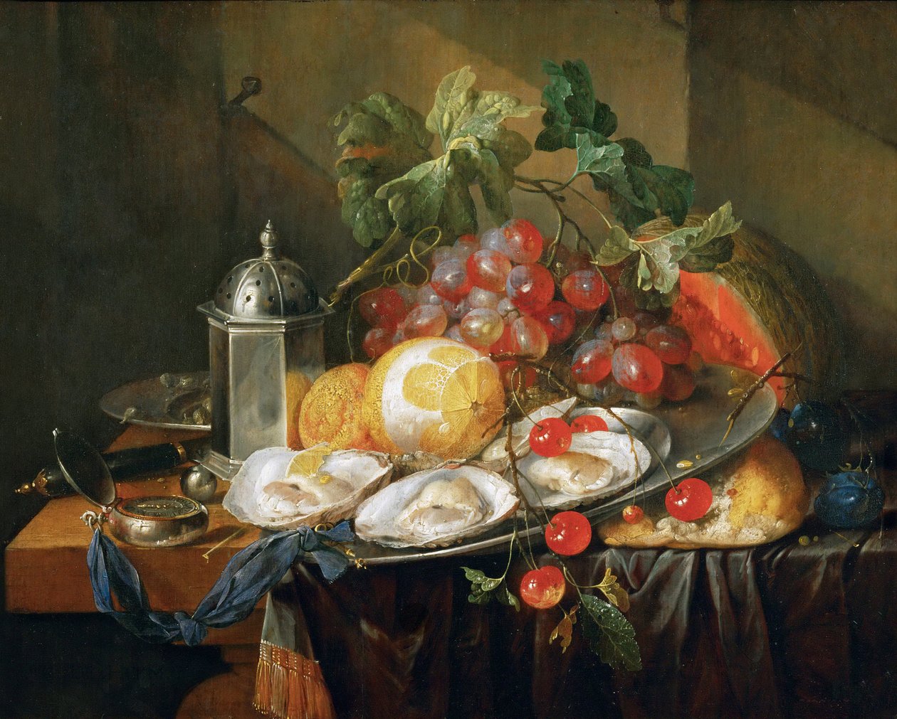 Barroco: Pequeno Almoço Vida Morta por Heem, Jan Davidsz. de (1606-1684) de Jan Davidsz de Heem