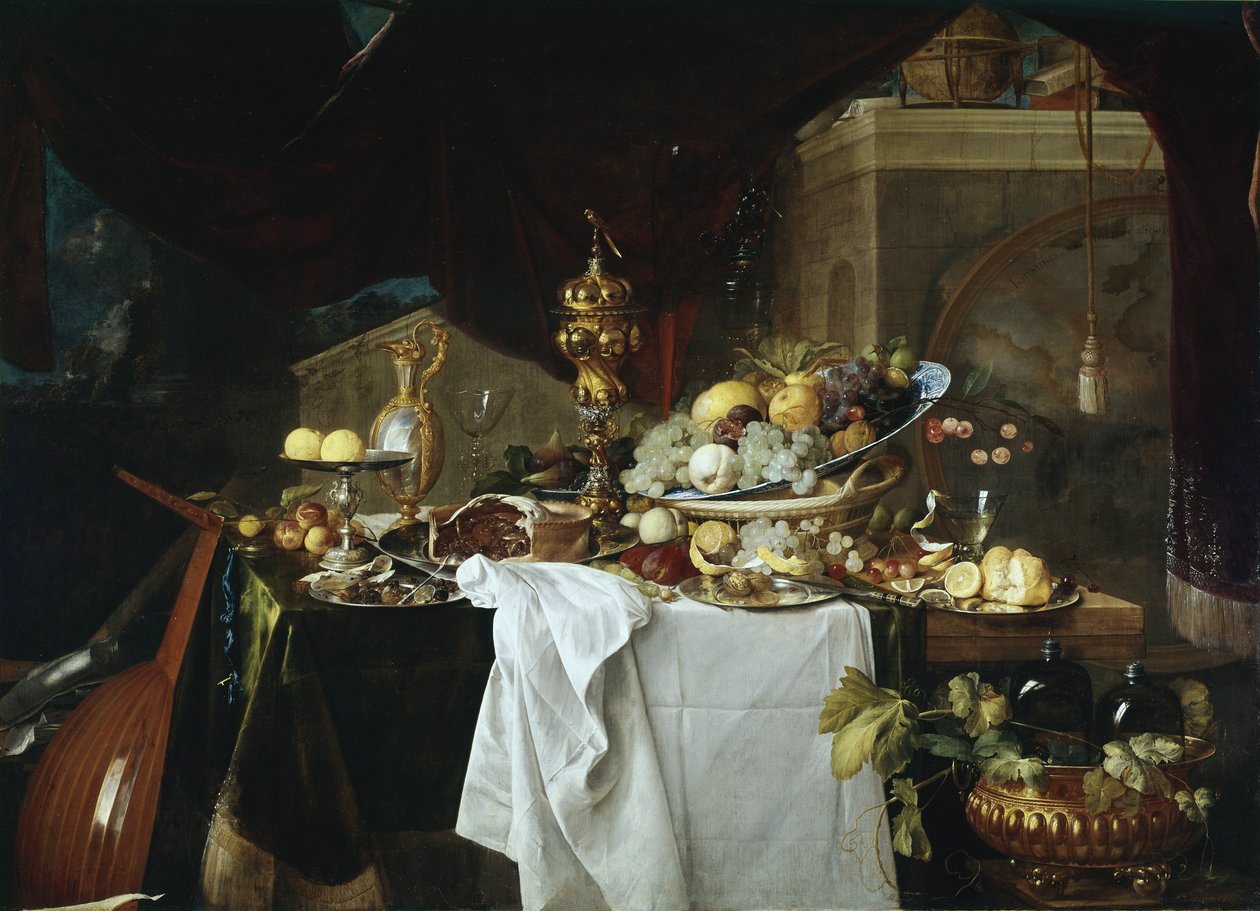 Natureza morta (óleo sobre tela de Jan Davidsz de Heem