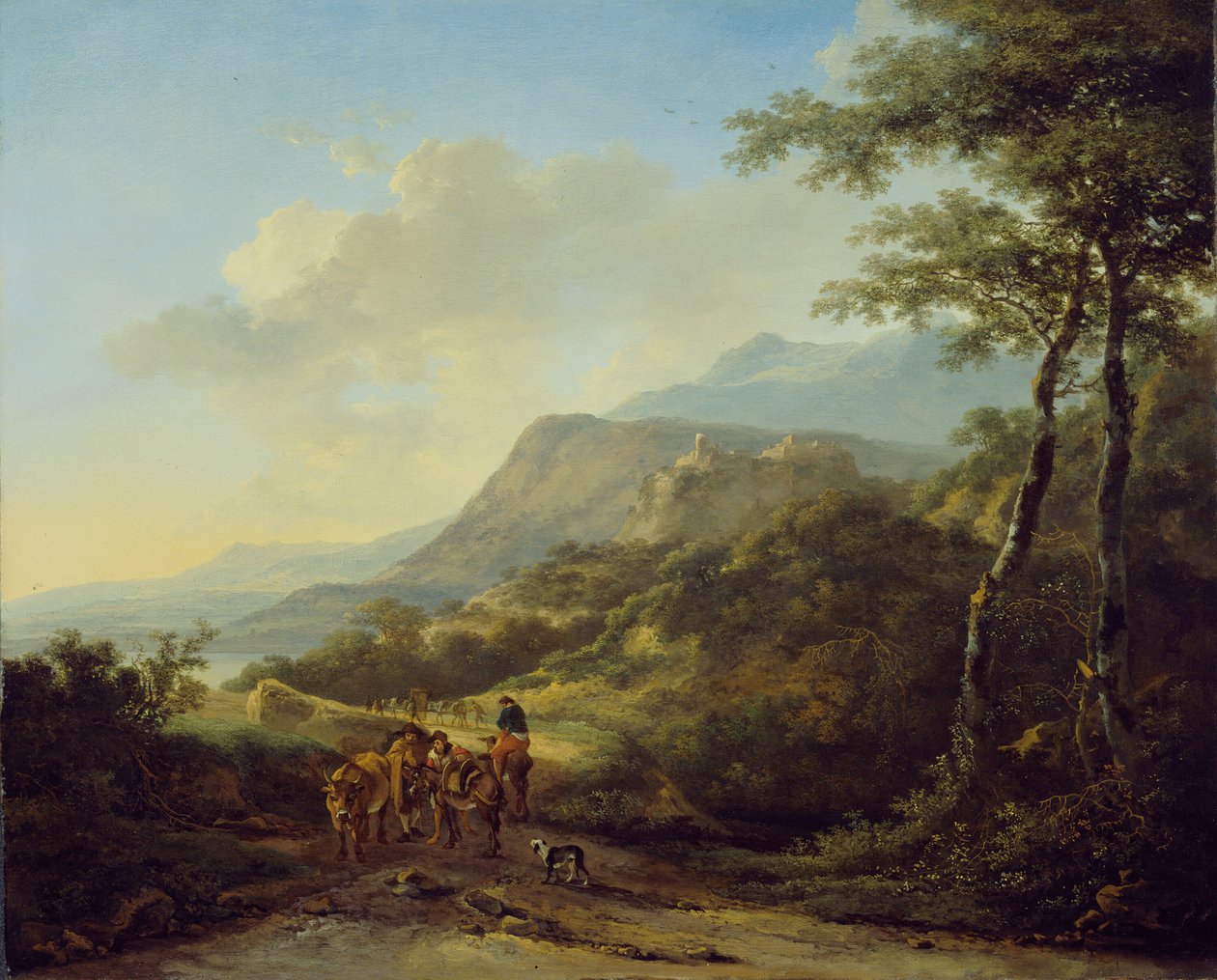Italian Landscape with Travelers, 164550. de Jan Dirksz Both