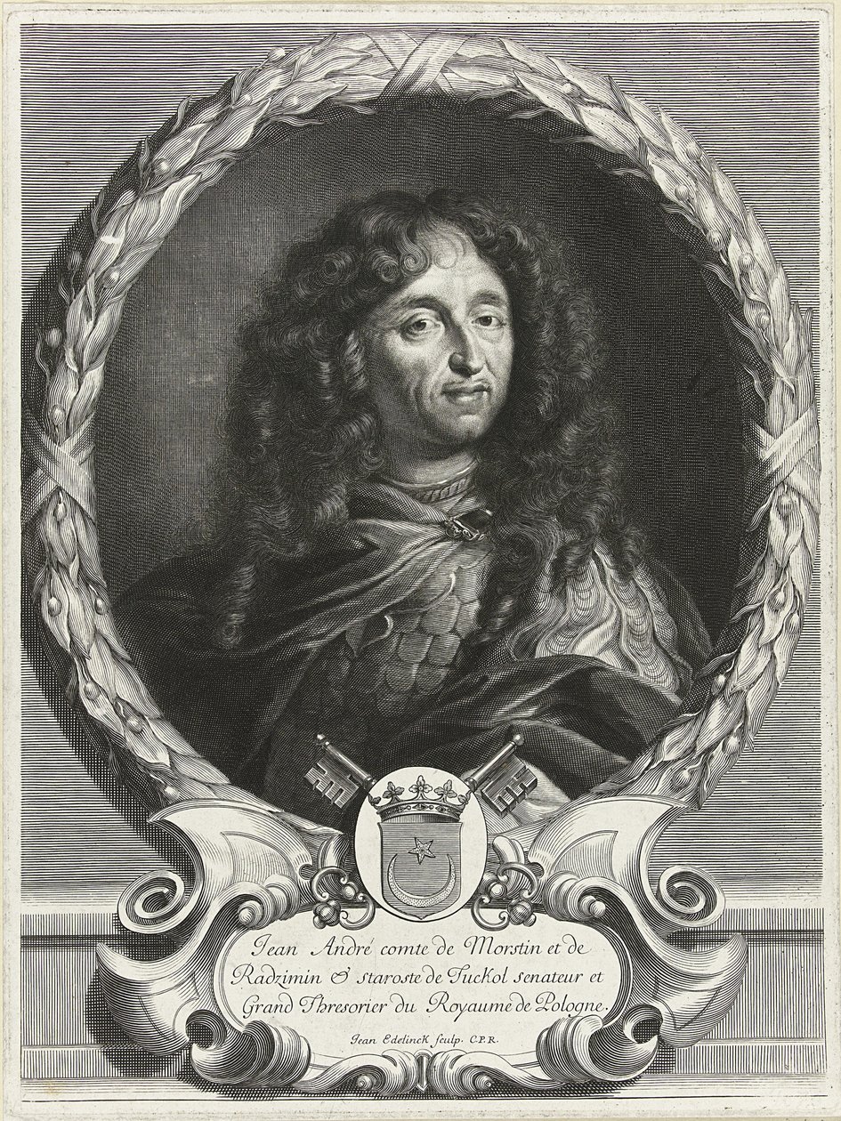 Retrato do poeta Jan Andrzej Morsztyn 1621-1693, 1670s de Jan Edelinck