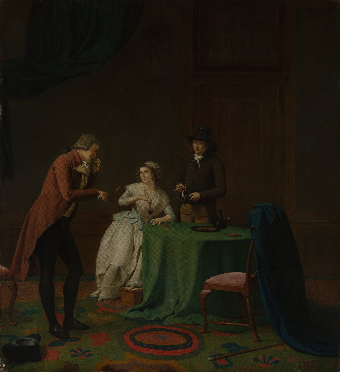Peça de Conversação O Sentido do Olfato, provavelmente 1791. de Jan Ekels the Younger