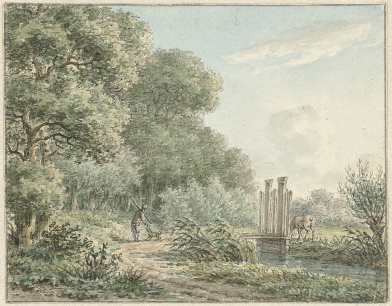 Caminhante na Estrada Amstelveen de Jan Evert Grave