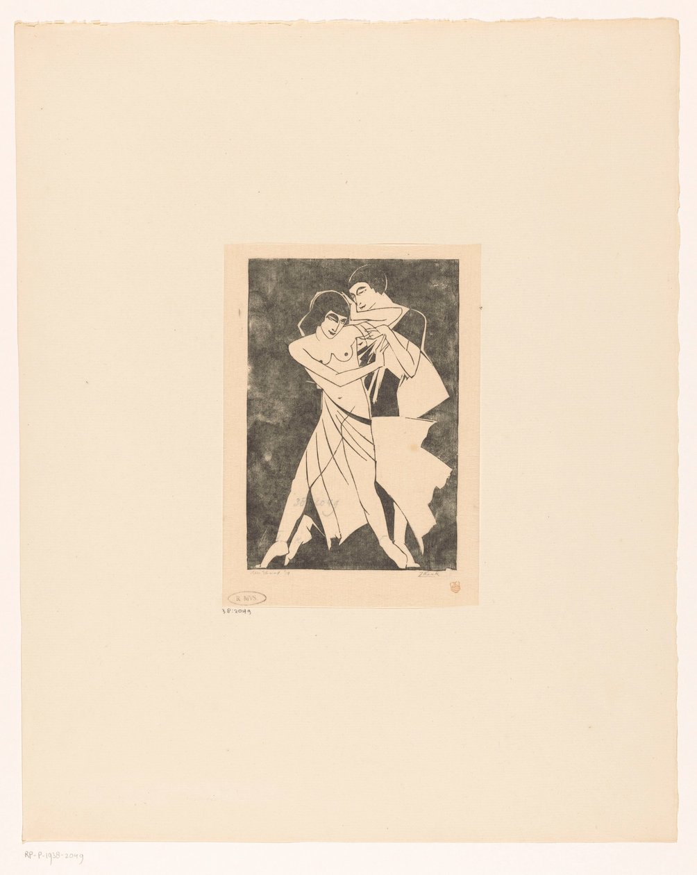 Casal dançante de Jan Frank (signed by artist)