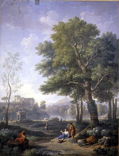 Vista de Capriccio com mirante de Jan Frans van Bloemen