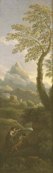 Números em uma paisagem clássica de Jan Frans van Bloemen