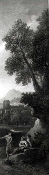 Números em uma paisagem clássica de Jan Frans van Bloemen