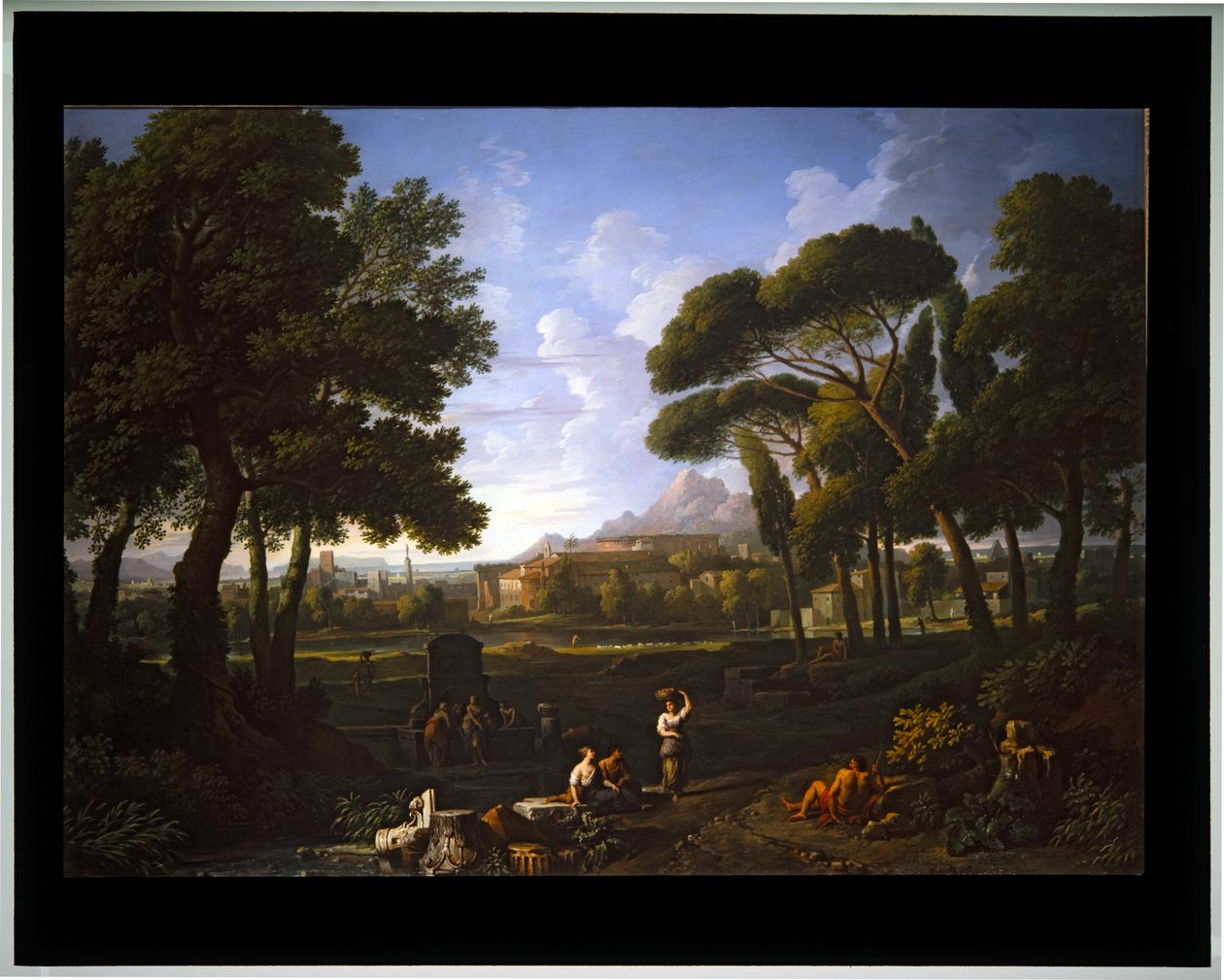 Paisagem Fantasia vista de Roma (tela) de Jan Frans van (1662 1749) Bloemen