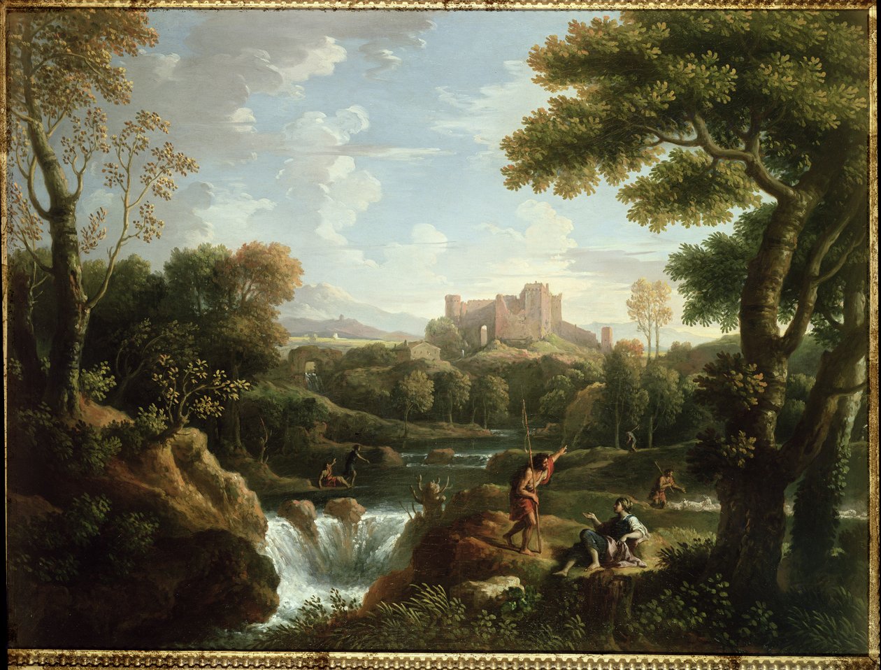 Paisagem árcade com pastores de Jan Frans van Bloemen