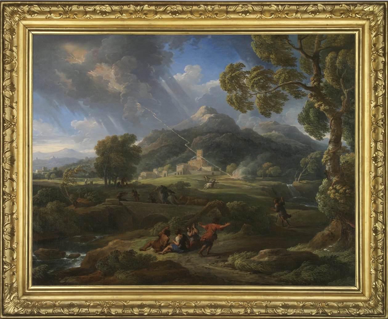 Furacão na zona rural romana, 1725-49 de Jan Frans van Bloemen