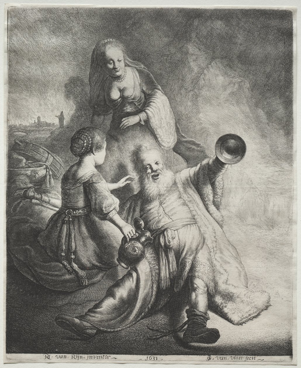 Ló e suas filhas de Jan Georg van Vliet
