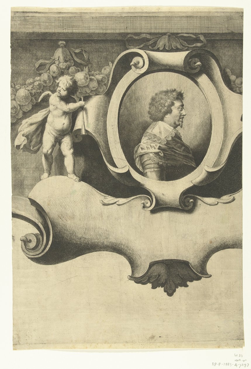 Sítio de Breda (folha com retrato de Frederick Henry), 1637 de Jan Gerritsz. van Bronckhorst