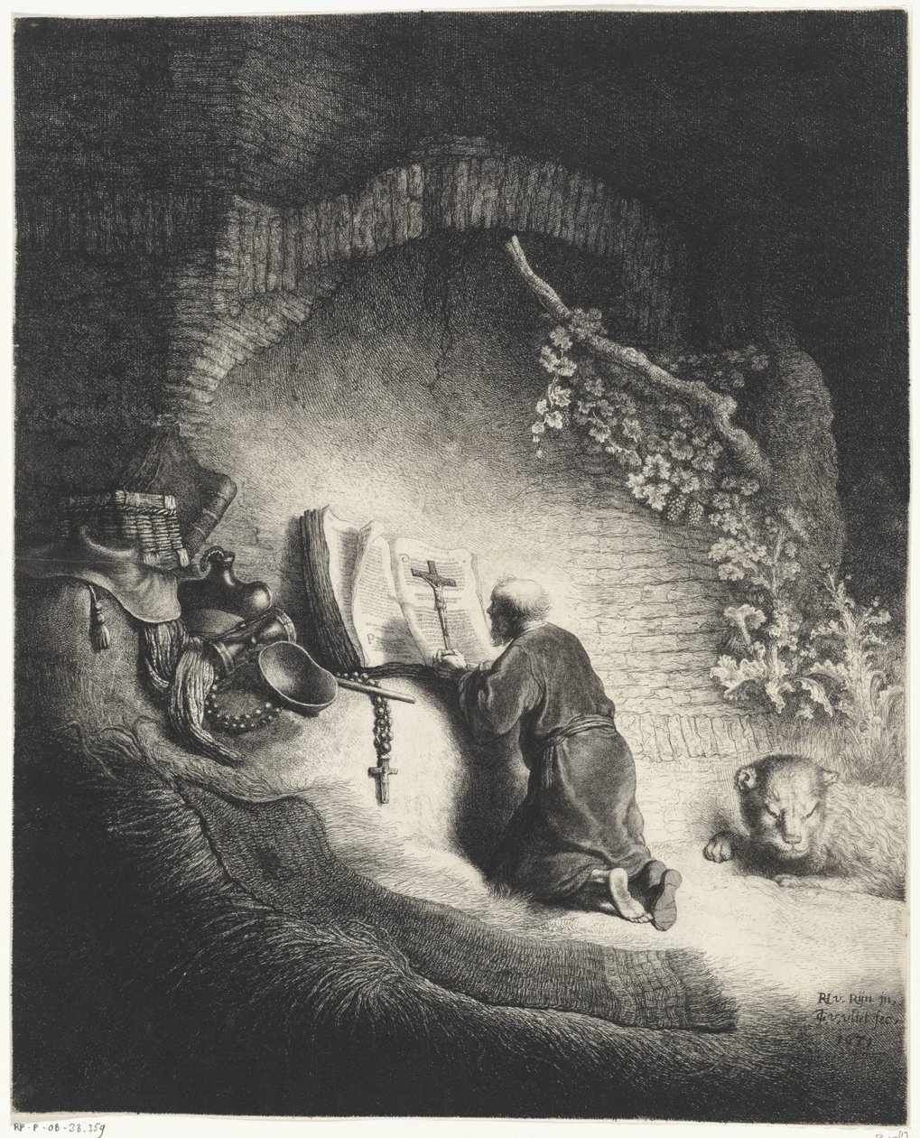 H. Hieronymus em gebed de Jan Gillisz. van Vliet