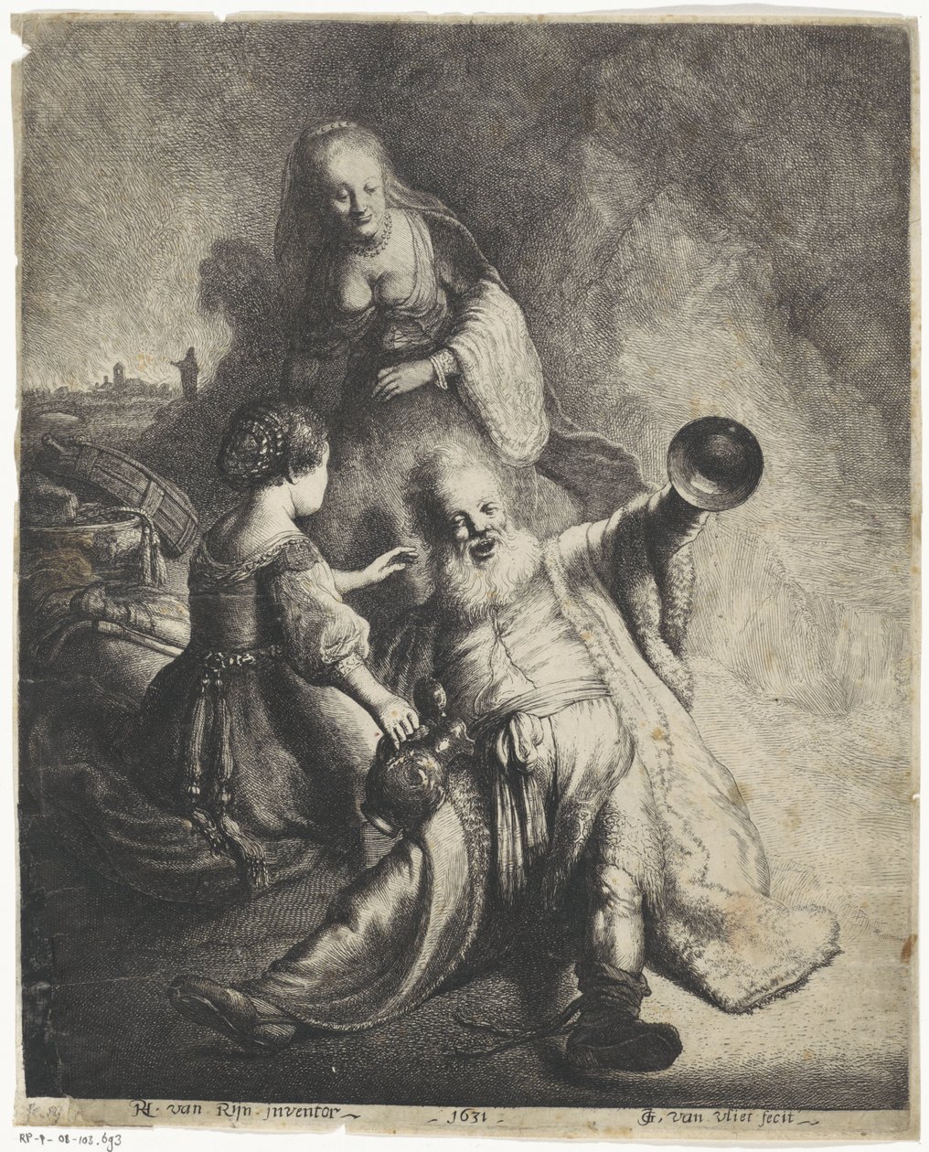 Ló e suas filhas de Jan Gillisz. van Vliet