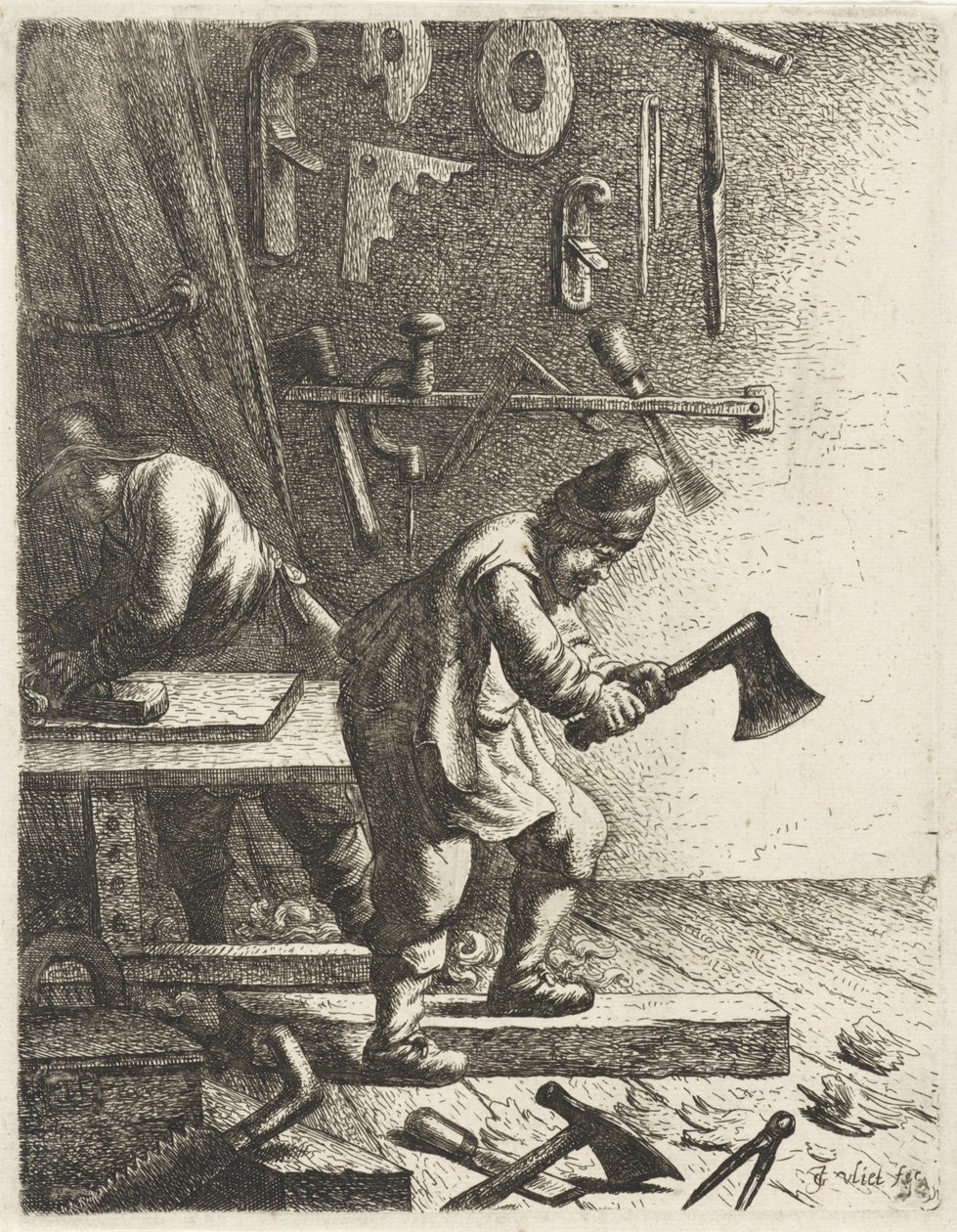 carpinteiros Ocupações (título da série) de Jan Gillisz. van Vliet