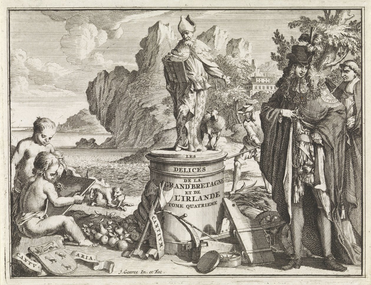 Voetstuk conheceu a filha Thomas Becket Titelpagina voor J. Beeverell, As delícias da Grã-Bretanha e Irlanda, deel 4, 1707 As delícias da Grã-Bretanha e Irlanda (título no objeto) de Jan Goeree