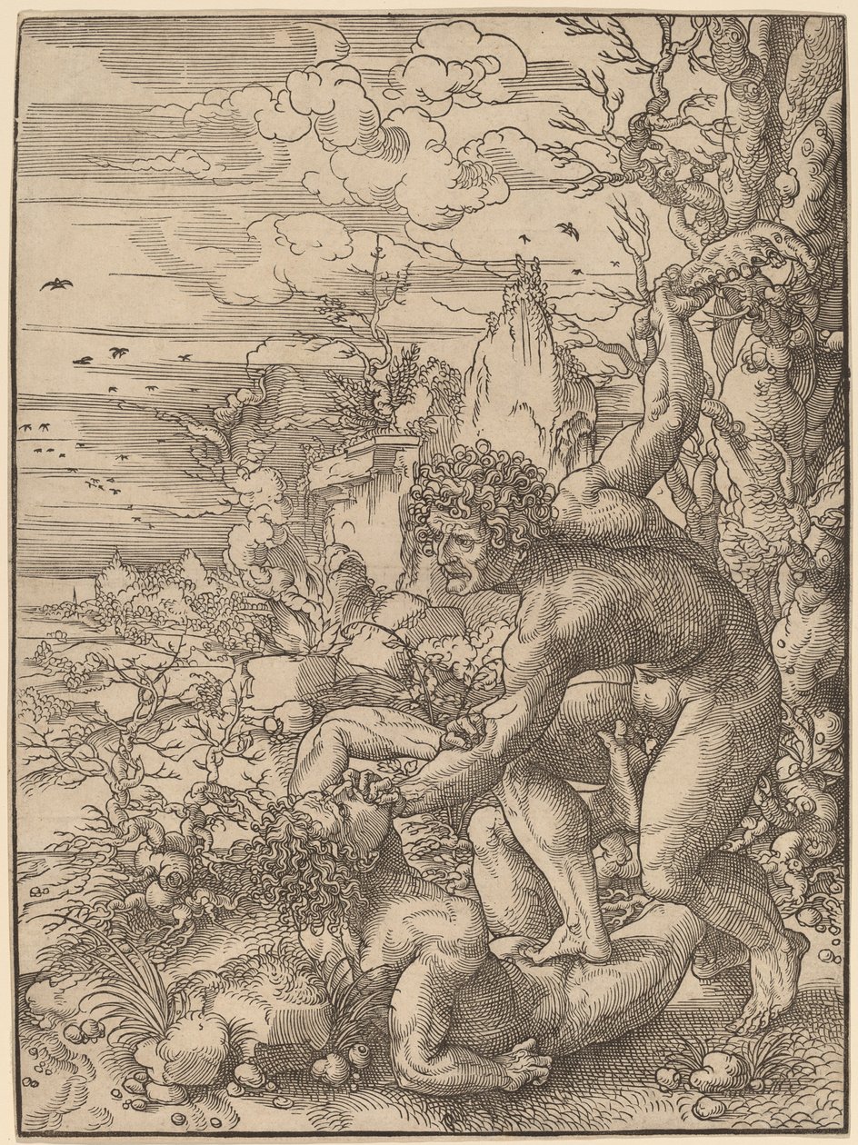 Caim matando Abel de Jan Gossaert