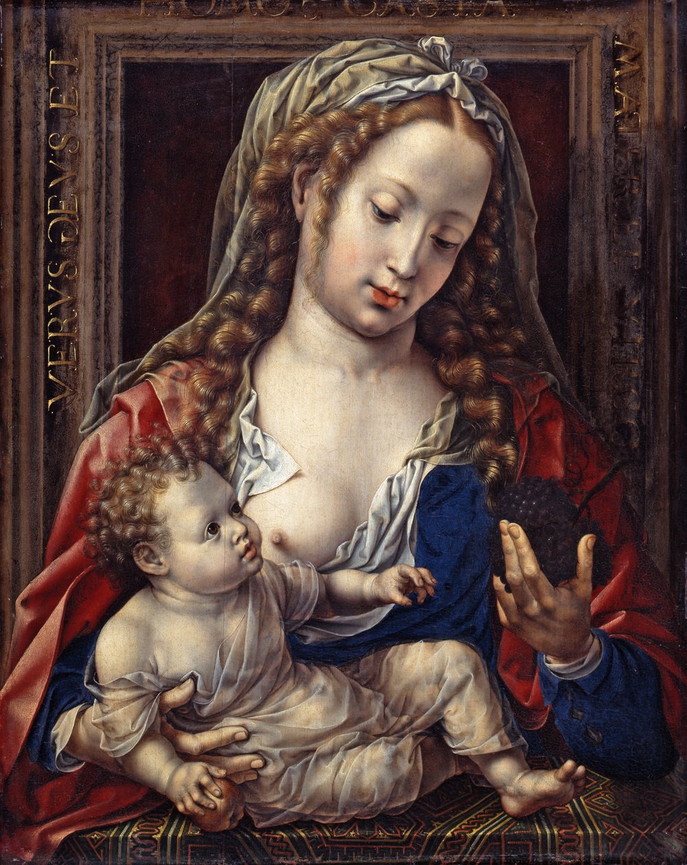Alemão: Maria mit dem Kind Maria com o Menino Jesus de Jan Gossaert