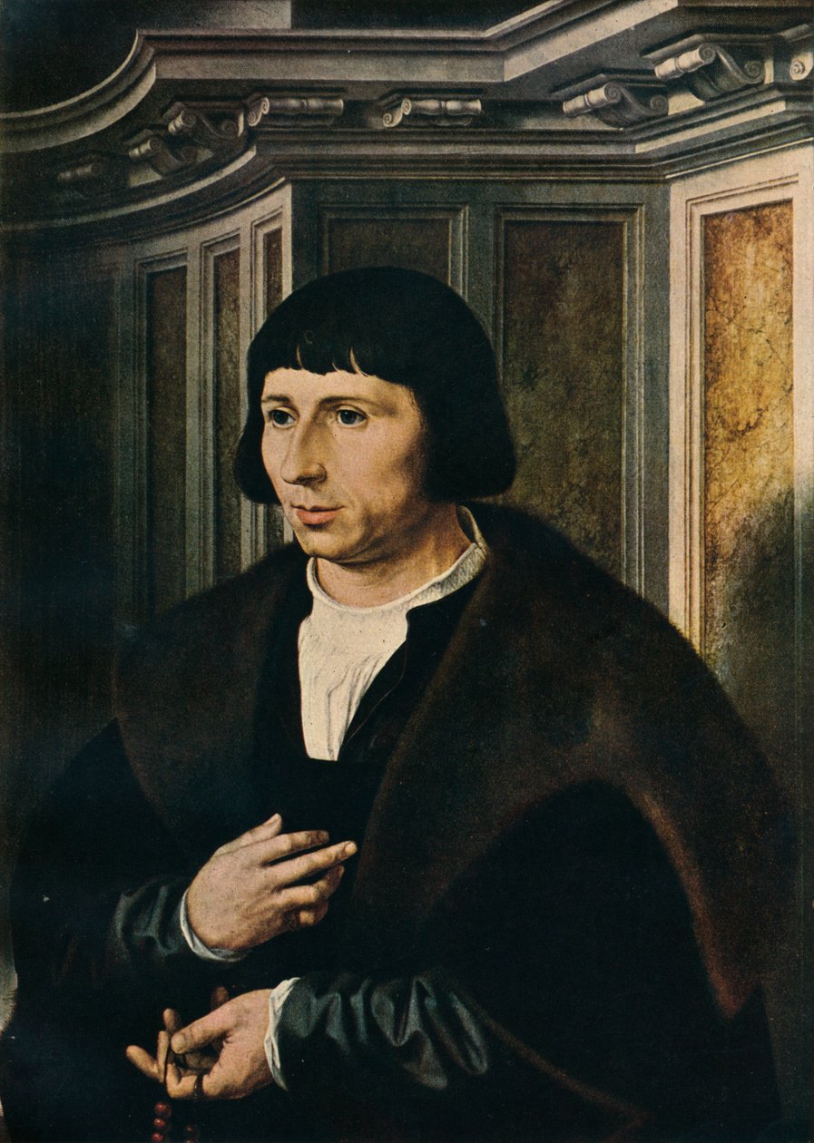 Homem com um rosário, c1525 de Jan Gossaert