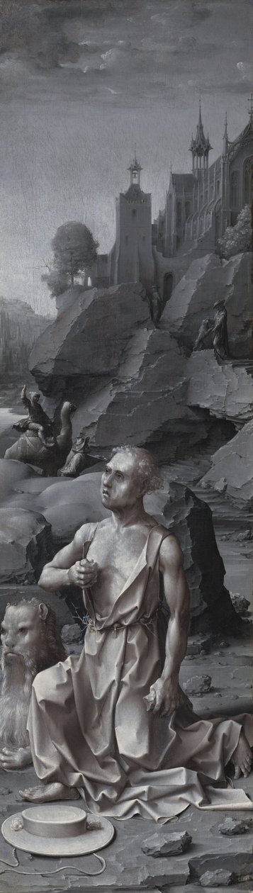 Saint Jerome Penitent [painel direito], c. 15091512. de Jan Gossaert