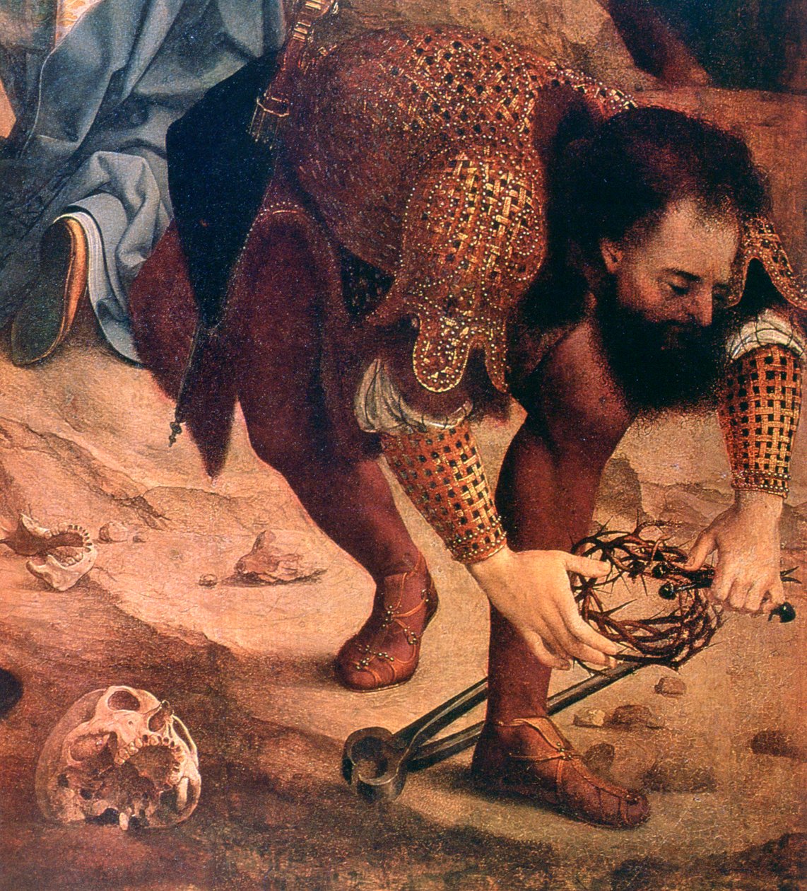 Detalhe da descida da cruz, c1520 de Jan Gossaert