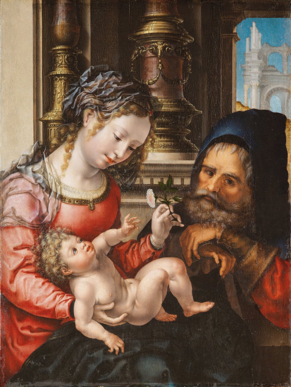 A Sagrada Família, c. 1527-1530 de Jan Gossaert
