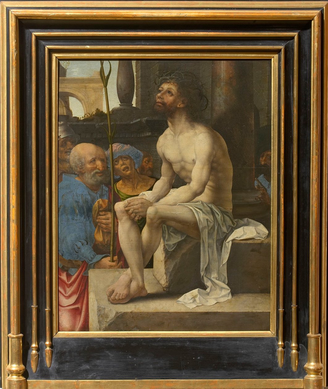 A zombaria de Cristo, 1527. de Jan Gossaert
