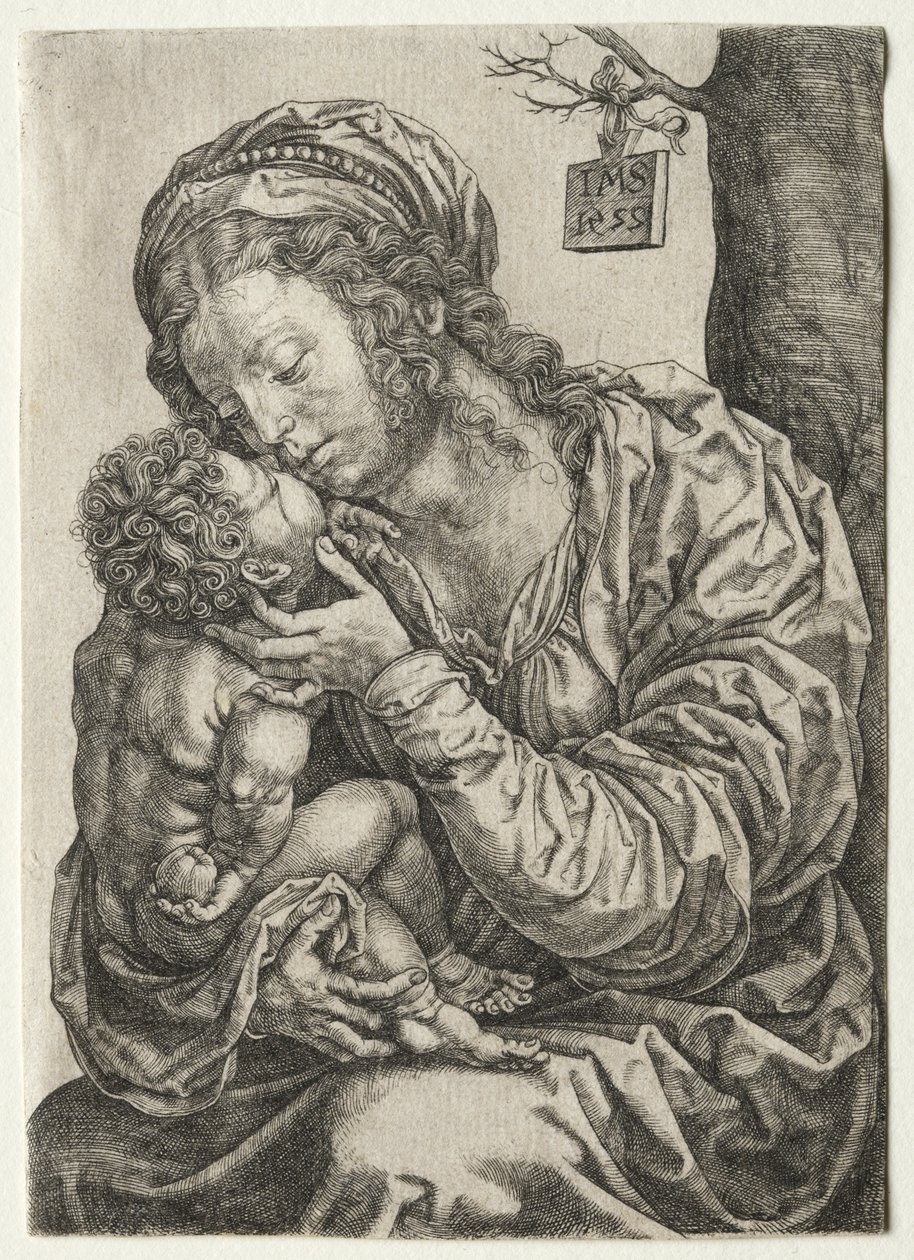 A Virgem sentada ao pé de uma árvore de Jan Gossaert