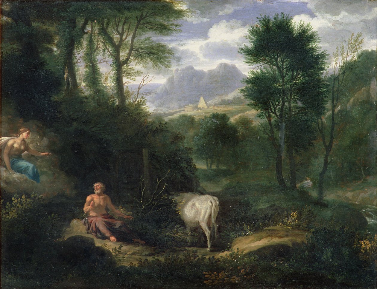 Zeus e Hera, final do século XVII de Jan Gotlief Glauber Myrtill