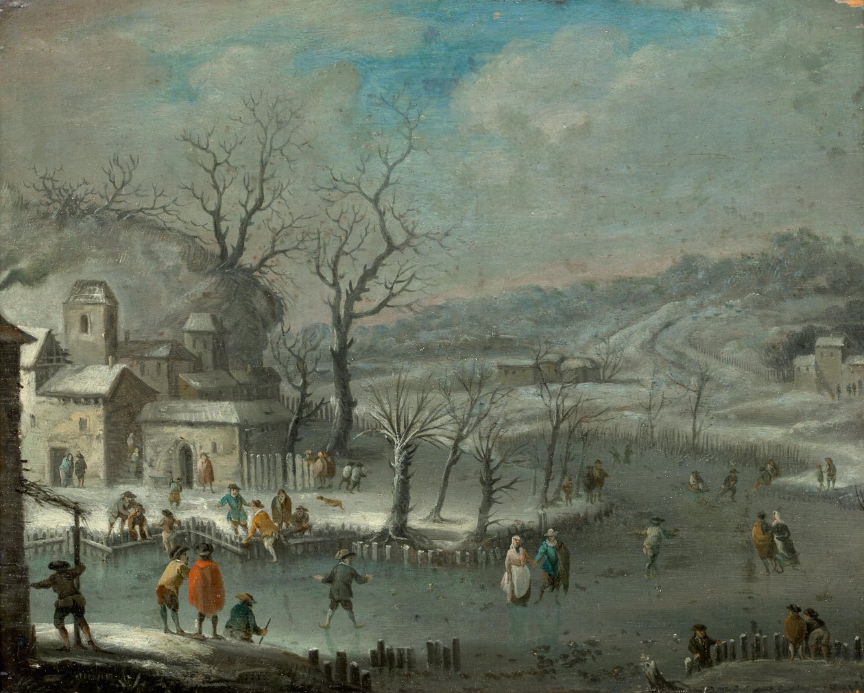 Paisagem de inverno holandesa de Jan Griffier