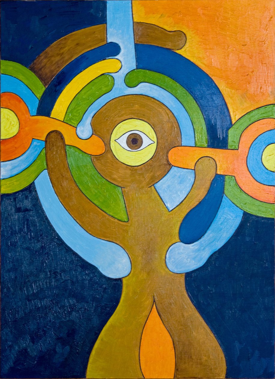 Um Momento de Iluminação Súbita para o Ciclope, 2007 (óleo sobre madeira) de Jan Groneberg
