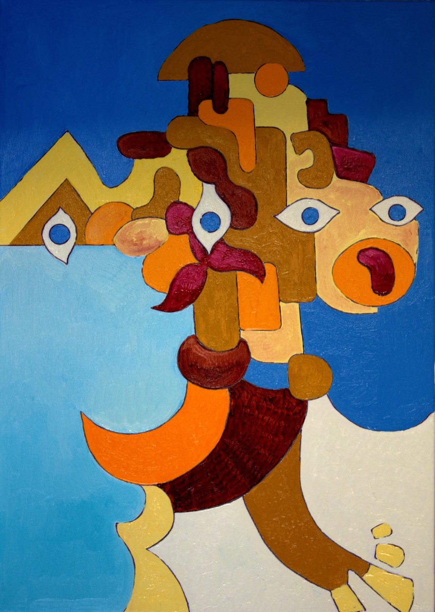 Grande Esfinge, 2009 (óleo sobre tela) de Jan Groneberg