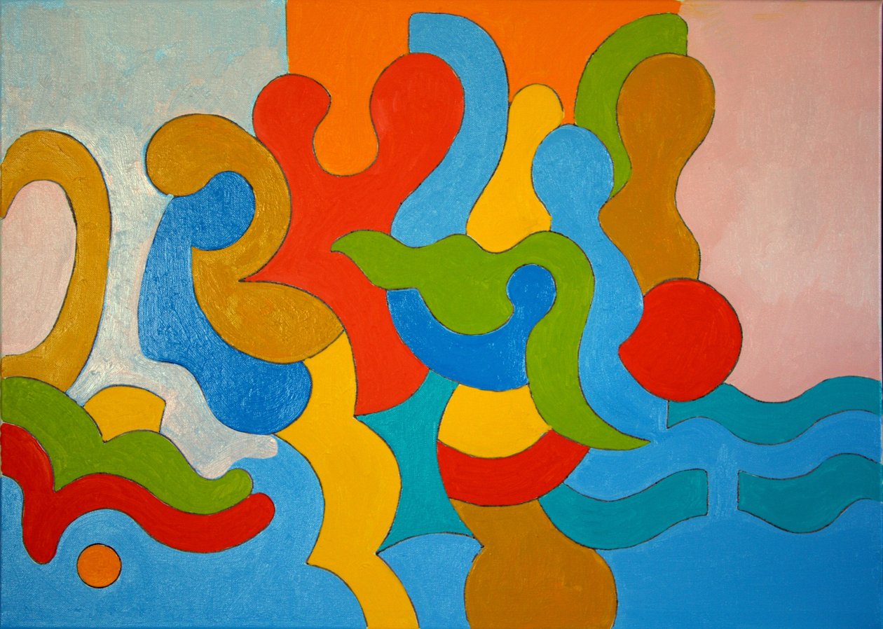 Família voltando da praia no final da tarde, 2009 (óleo sobre tela) de Jan Groneberg