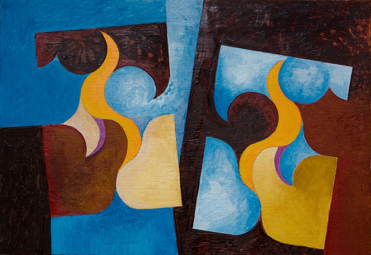 Flames Licking Up, 2007 (óleo sobre madeira) de Jan Groneberg