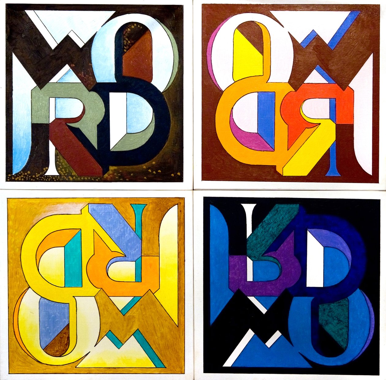 Quatro palavras, sem palavras, 2007 (óleo sobre madeira) de Jan Groneberg
