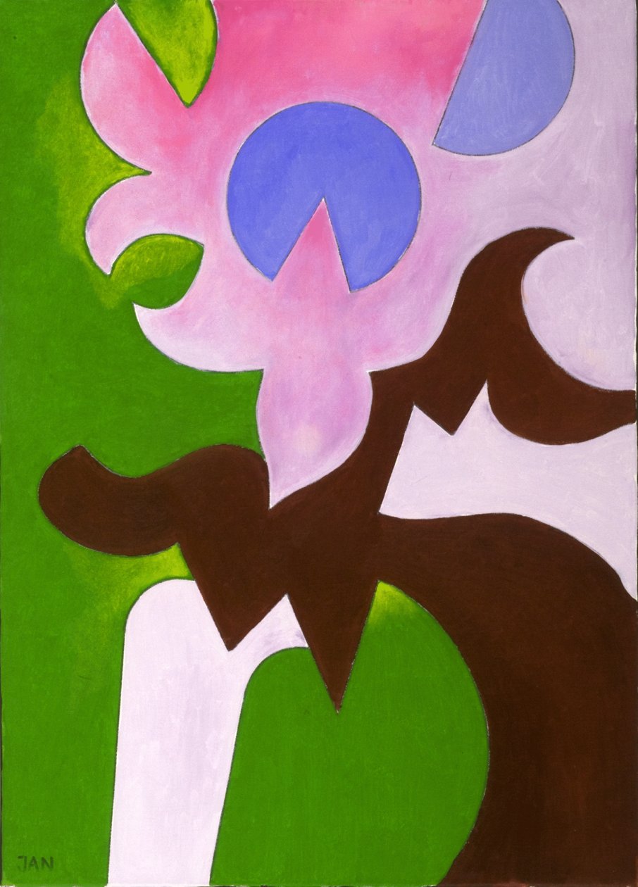 Green-Brown-Rose, 2009 (óleo sobre tela) de Jan Groneberg