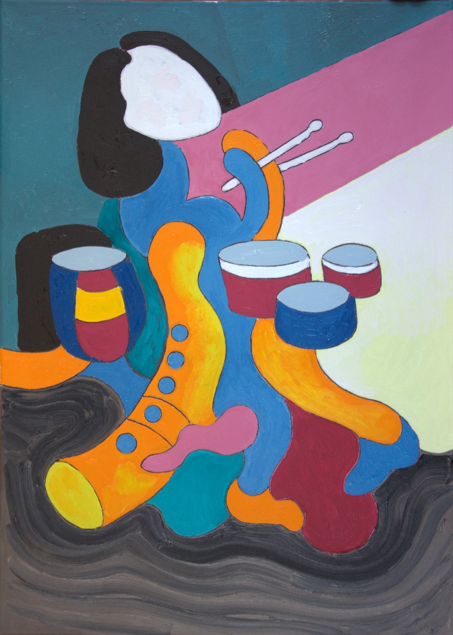 Little Drummer Girl, 2009 (óleo sobre tela) de Jan Groneberg