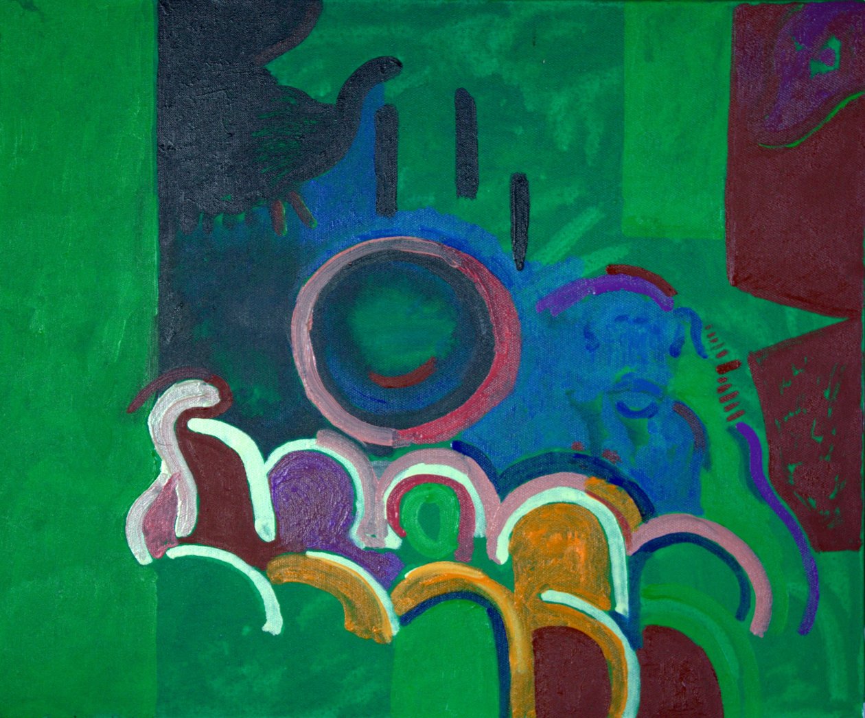 Filme mudo à espera do pianista, 2009 (óleo sobre tela) de Jan Groneberg