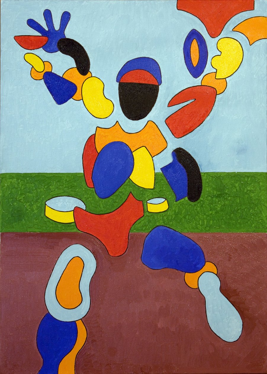O Atleta, Desintegrando-se no Momento do Triunfo, 2007 (óleo sobre tela) de Jan Groneberg