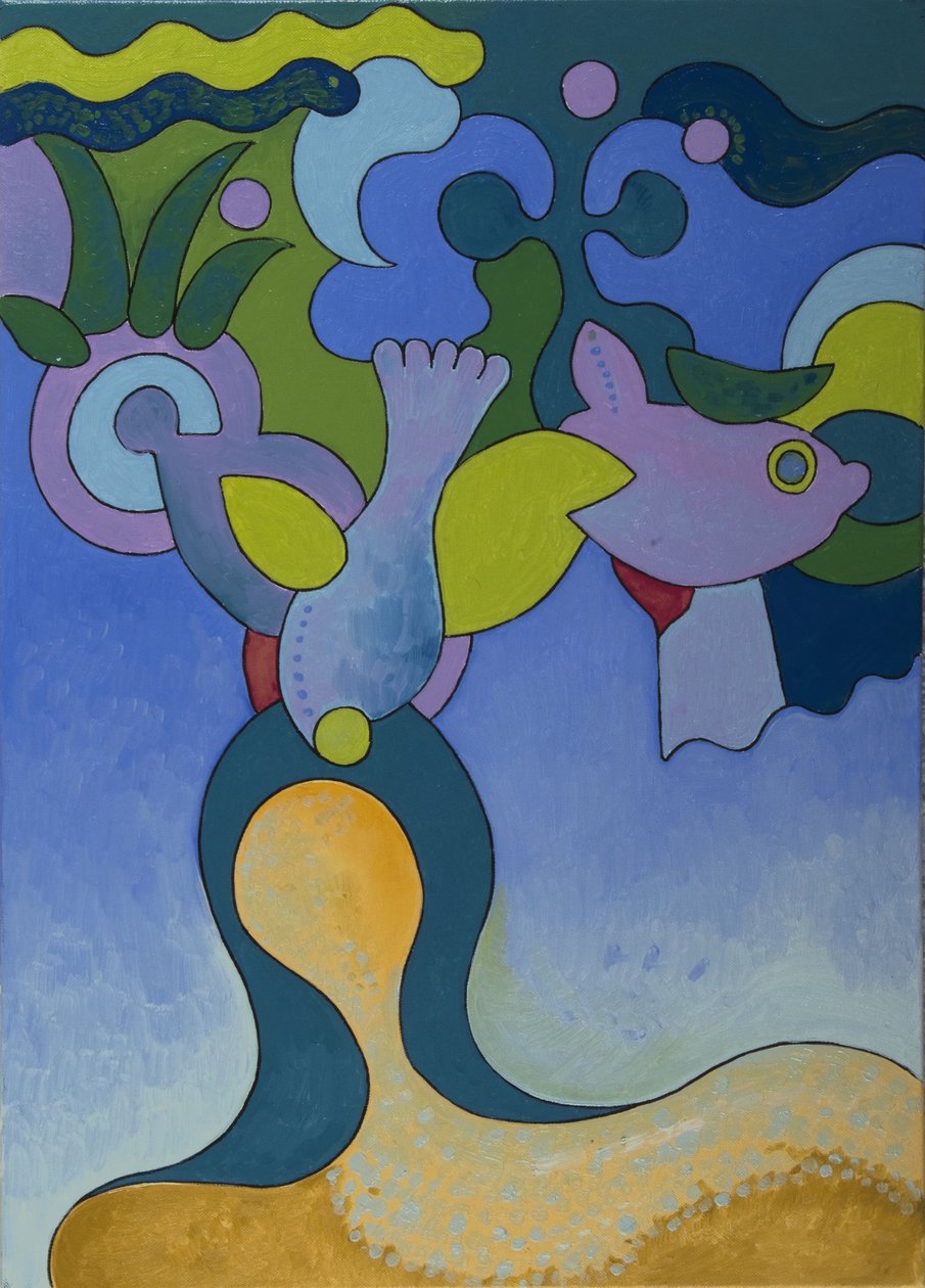 A Pequena Sereia em Águas Poluídas, 2007 (óleo sobre tela) de Jan Groneberg
