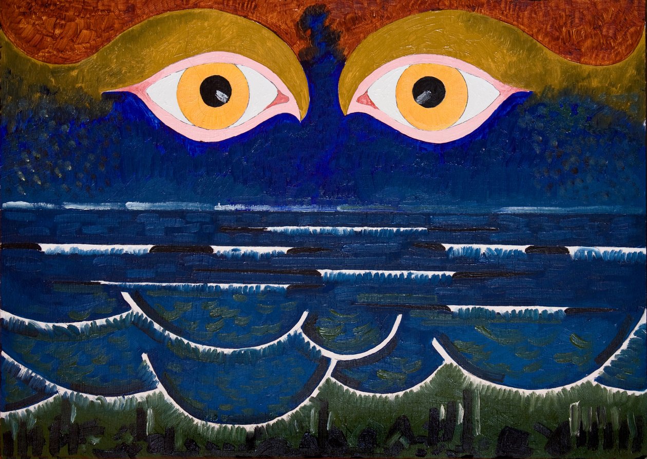 O Mar contemplando o Mar, 2006 (óleo sobre madeira) de Jan Groneberg