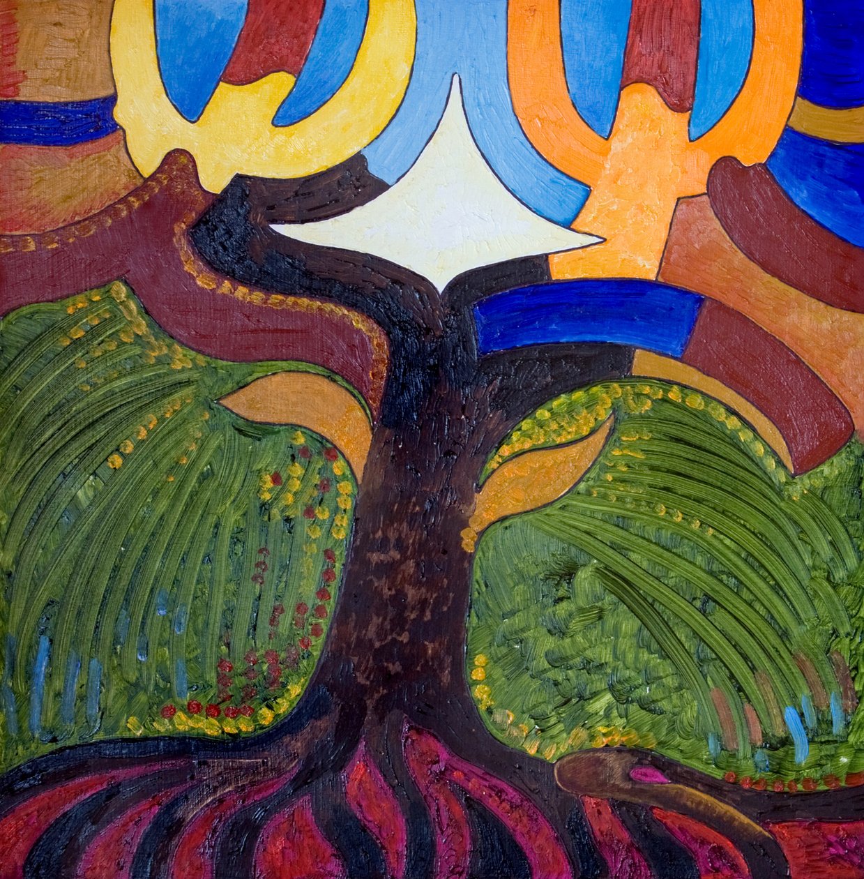 A Árvore do Conhecimento, 2007 (óleo sobre madeira) de Jan Groneberg
