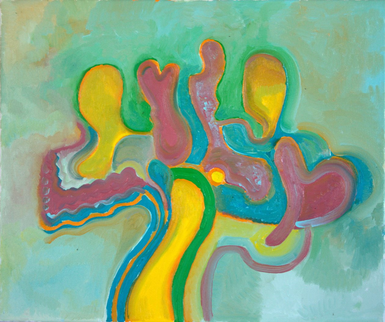 Três amigos se reúnem depois de muito tempo, 2009 (óleo sobre tela) de Jan Groneberg