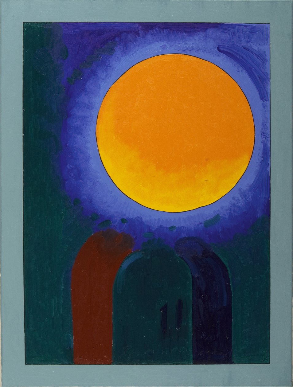 Dois ratos almiscarados sob a lua, 2008 (óleo sobre tela) de Jan Groneberg